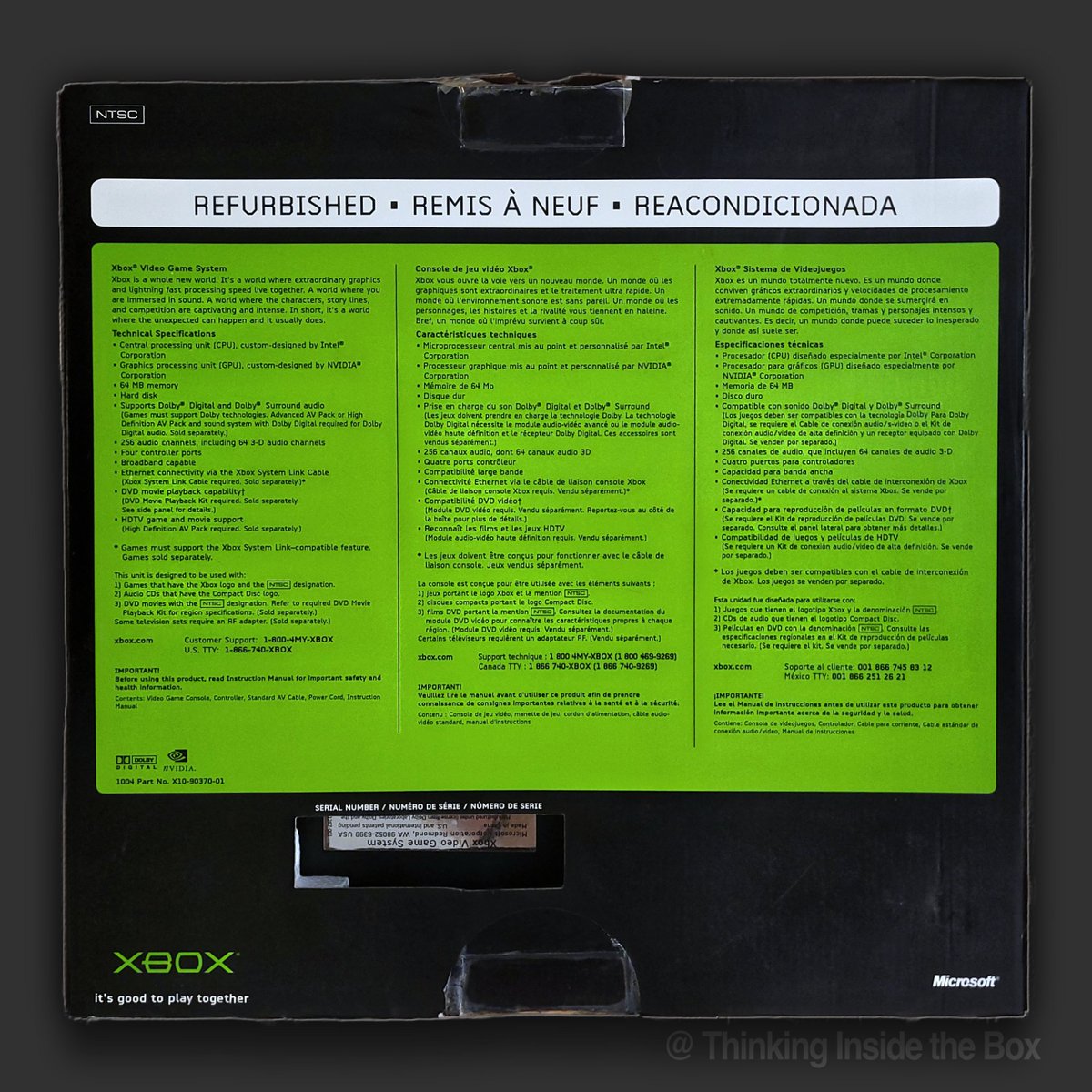Thinkboxpodcast's tweet photo. Hello everyone! Today's box/bundle spotlight is the 136th and features the US/Canadian Refurbished. Wanna see more? Follow the link below!

https://t.co/Z6g4PPdagJ… #Microsoft #OriginalXbox #retrogames #retro #Xbox https://t.co/TukXThIw40