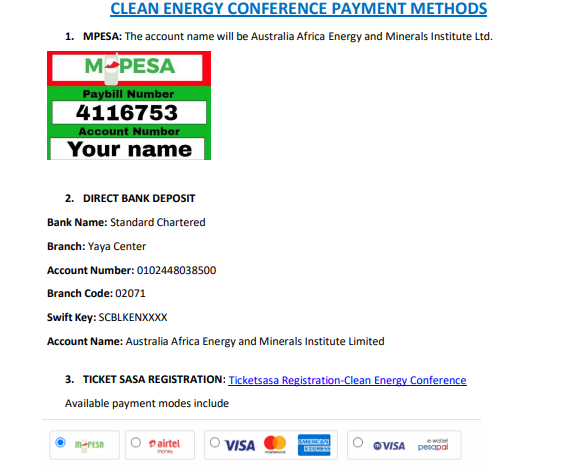 StephenKuria_'s tweet photo. Get your tickets today. A few slots remaining. #CleanEnergyConference23 https://t.co/J8gBNtVCtV
