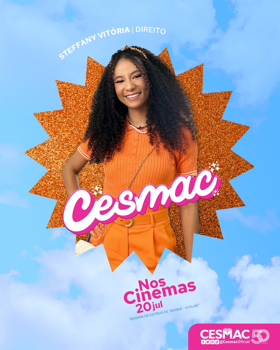 CesmacOficial's tweet photo. 🎞 Como todo filme, nós também temos pósteres! 

Na semana de estreia de #BarbieOFilme, nossas meninas estarão nos cinemas do Maceió Shopping e Parque Shopping mostrando o CESMAC como você nunca viu: no universo rosa 💗

O vídeo chega em nossas redes sociais na sexta (21/07) 🤩 https://t.co/H8LTyRiL1B