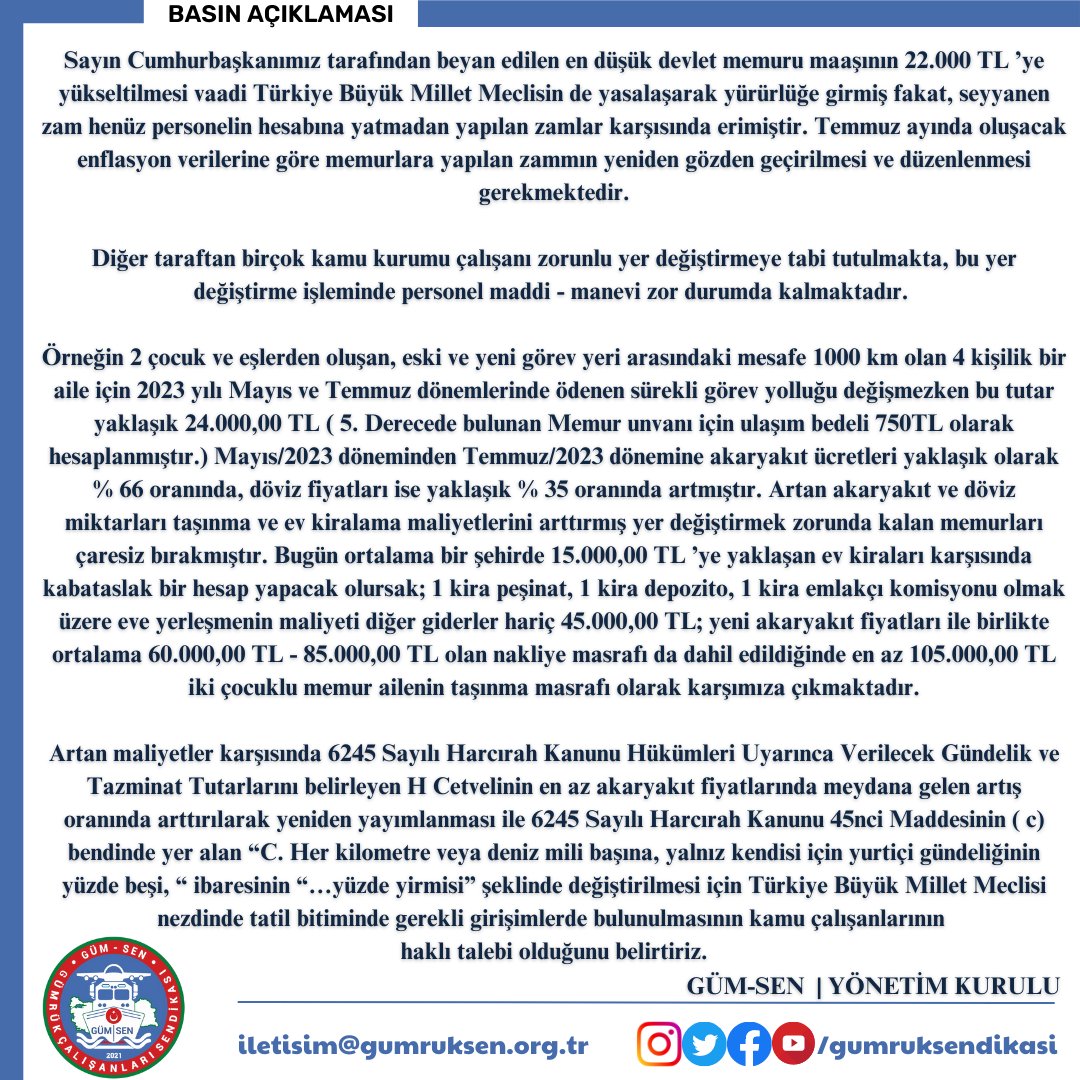 <a href="/tcbestepe/">T.C. Cumhurbaşkanlığı</a> 
<a href="/ticaret/">T.C. Ticaret Bakanlığı</a> 
<a href="/csgbakanligi/">T.C. Çalışma ve Sosyal Güvenlik Bakanlığı</a> 
<a href="/HMBakanligi/">T.C. Hazine ve Maliye Bakanlığı</a> 
<a href="/EmniyetSenOrgTr/">EMNİYET-SEN</a> 
<a href="/KESK1995/">KESK</a> 
<a href="/Kamu_Sen/">Türkiye Kamu-Sen</a> 
<a href="/TurkBuroSenGM/">Türk Büro-Sen</a> 
<a href="/sagliksen/">SAĞLIK-SEN</a>
