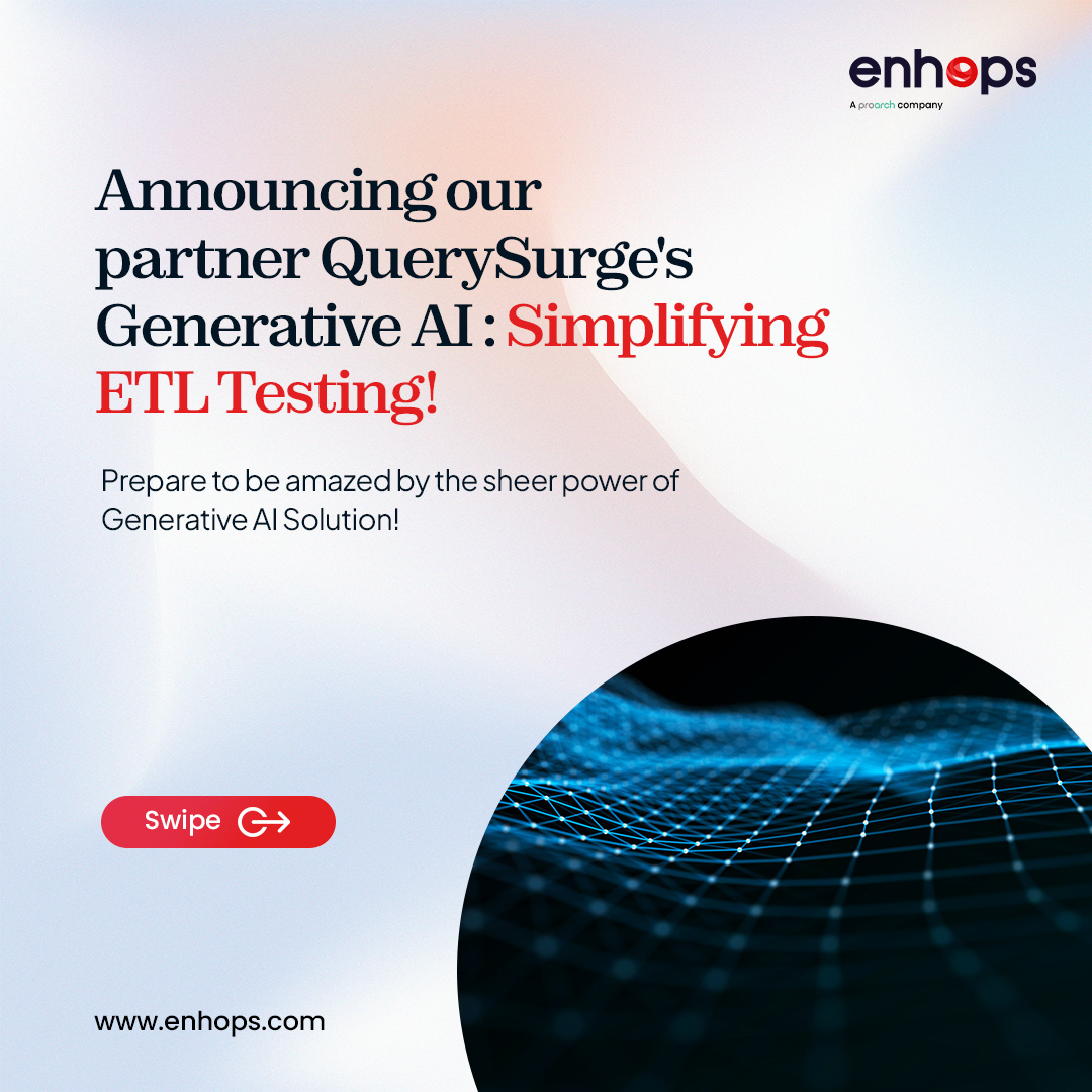 enhopssolutions's tweet image. Recently, one of our partners, QuerySurge, introduced their new AI-powered technology to bring a radical shift in ETL testing - tinyurl.com/mryfcuks - #generativeaisolution #etltesting #querysurge #enhops