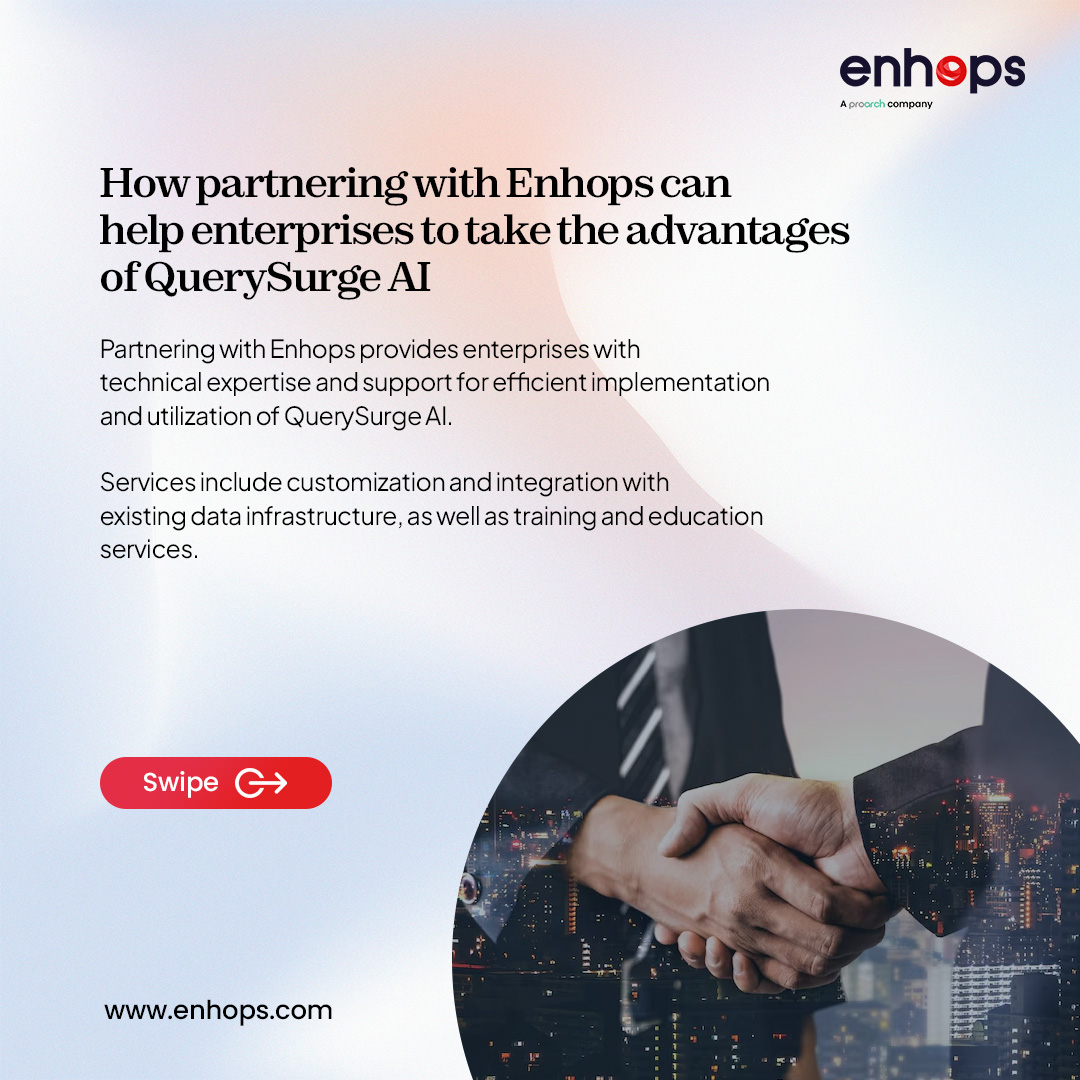 enhopssolutions's tweet image. Recently, one of our partners, QuerySurge, introduced their new AI-powered technology to bring a radical shift in ETL testing - tinyurl.com/mryfcuks - #generativeaisolution #etltesting #querysurge #enhops