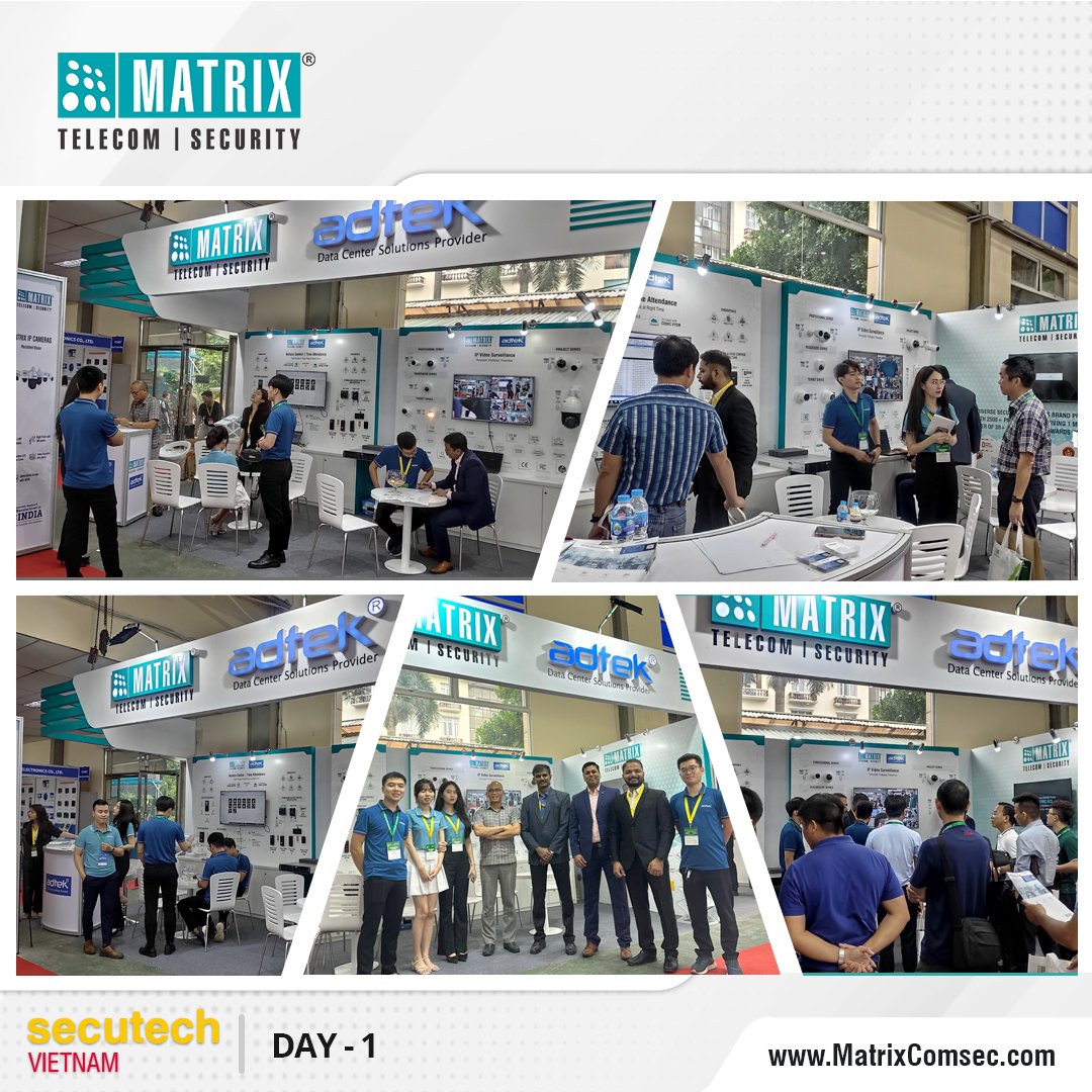 Matrix_SATATYA's tweet image. #MatrixComsec is delighted with the response on the 1st day of #SecutechVietnam2023. 

Catch a glimpse over here!  

#MatrixComsec #IPVideoSurveilllance #AccessControl #TimeAttendance