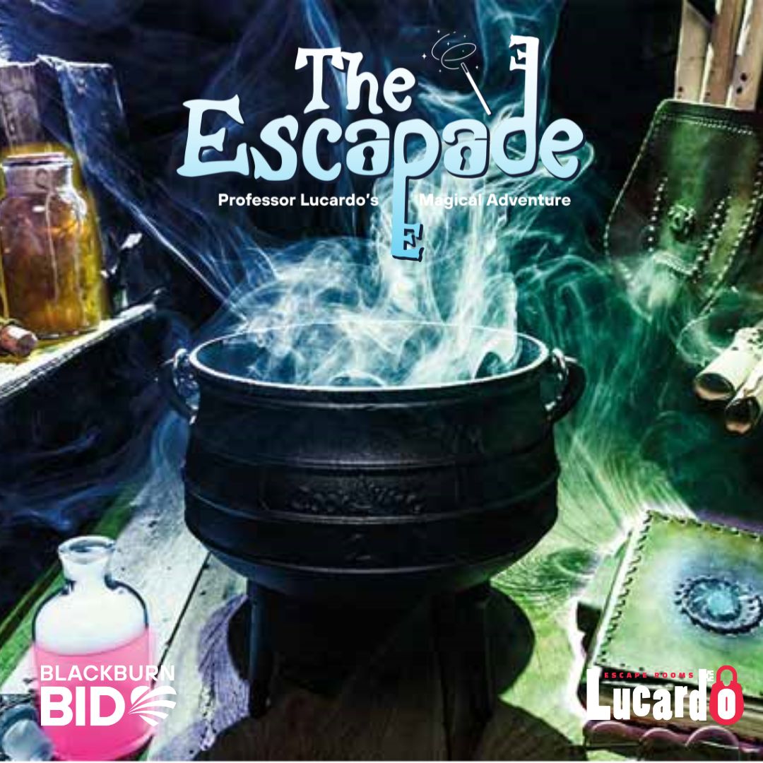 Presenting The Escapade in partnership with <a href="/LucardoRawHQ/">Lucardo Rawtenstall</a> - 10 magic-themed puzzles in 10 locations

Complete them all, win a prize!

🔮 Trail maps available from The Ask Me Point in @mall_blackburn from Fri 4 Aug

blackburnbid.co.uk/the-escapade

#EscapeRooms #Mystery #Puzzle #blackburn