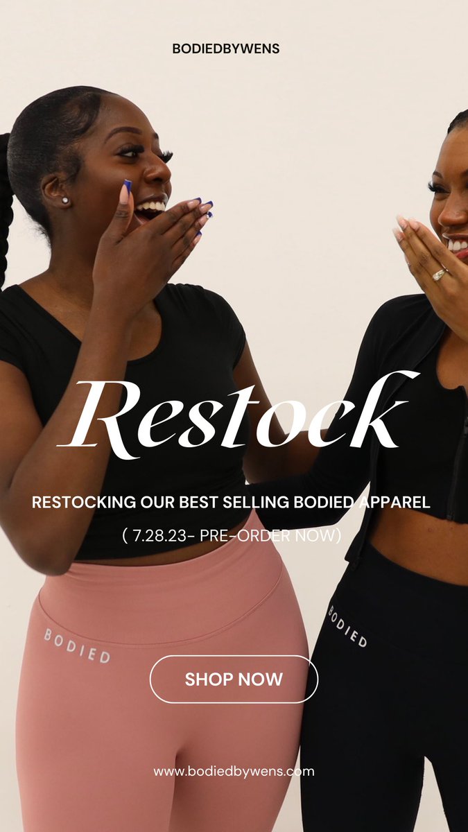 bodiedbywens's tweet image. Our Rostock is just a few days away! 

This is the perfect opportunity to try out our BEST SELLING Bodied Apparel &amp;amp; see what Bodied Babes around the world are raving about!👀⏰

Size XL is limited for this restock, so pre order now so you don’t miss out! 
Bodiedbywens.com
