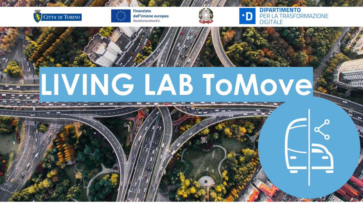 #SmartMobility, #DigitalTwin e #MaaS: è ufficialmente cominciato ToMove🚦Un Living Lab diffuso sul territorio di <a href="/twitorino/">Città di Torino</a>, focalizzato sullo sviluppo di scenari di mobilità urbana smart e sostenibile. 
Finanziato da PNC e sostenuto da <a href="/InnovazioneGov/">Dipartimento per la Trasformazione Digitale</a> 
👉 torinocitylab.it/it/news/820-es…