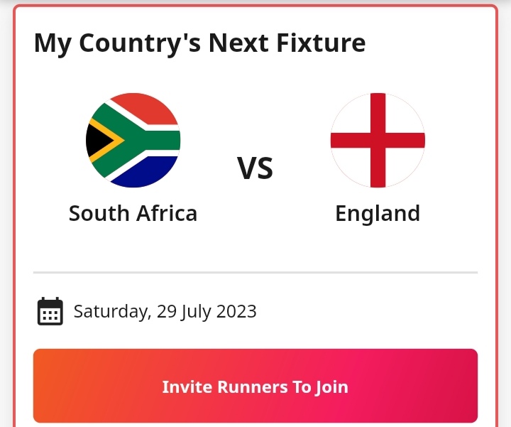 Luv2404's tweet photo. Let's get running! Take part in The Clashes to help South Africa win their fixture!
https://t.co/nM9T1Tl1ro
#RunningWorldCupClashes
๐ฟ๐ฆ ๐ ๐ด๓ ง๓ ข๓ ฅ๓ ฎ๓ ง๓ ฟ
#EveryRunCounts #QualificationsBattle #RunningWorldCup #Run4Glory https://t.co/tUUxSjnaA4
