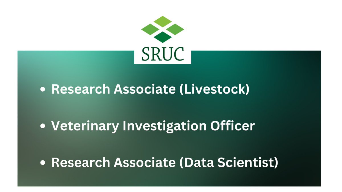 Interested in working @SRUC ? See available roles below 👇 bsas.org.uk/updates/jobs