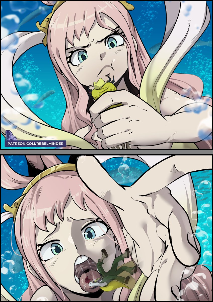 Shirahoshi got tired of Vander Decken constantly throwing shit so she decided to deal with the issue once and for all.
--
If you like my content, ♥️like and 🔁retweet so I can bother more people with size content.
--
#onepiece #vore #sizetwitter