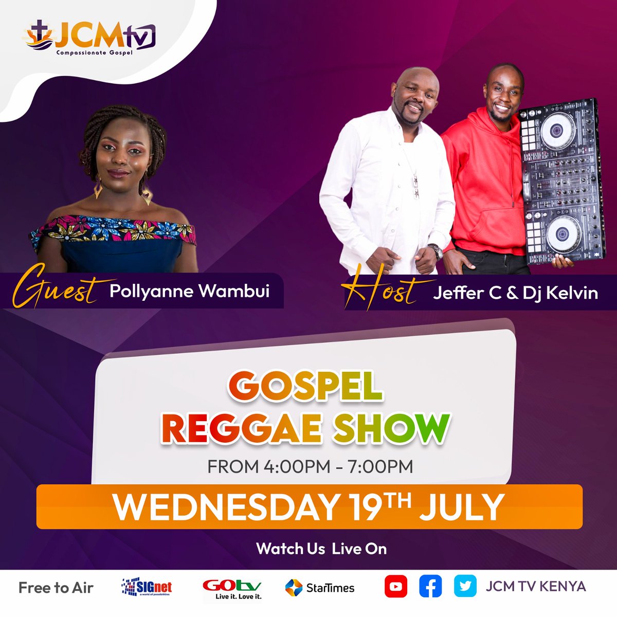 JCMTVOFFICIAL's tweet photo. Cemania na Dj Kevin Thee Minister na Jeffa C Mwangi Muthoni #gospelreggae 
#jcmtv 
#jcmtvkenya 
#StayTuned https://t.co/rOIb4pbNLr