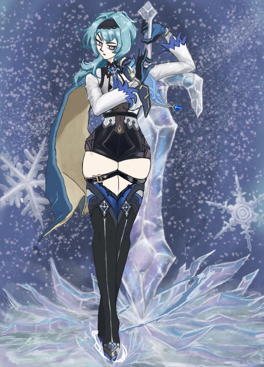 MarySofy22's tweet photo. Incomplete Eula Fanart #Eula #GenshinImpact https://t.co/F0rTDTaLYj