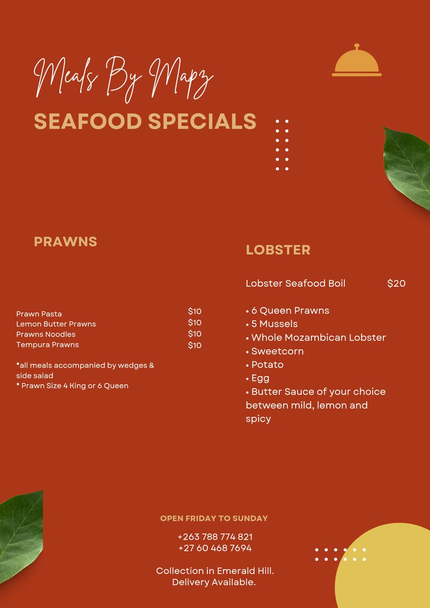 Good afternoon beautiful people! We are Celebrating our 3rd year in operation with some specials for you. Happy eating!!