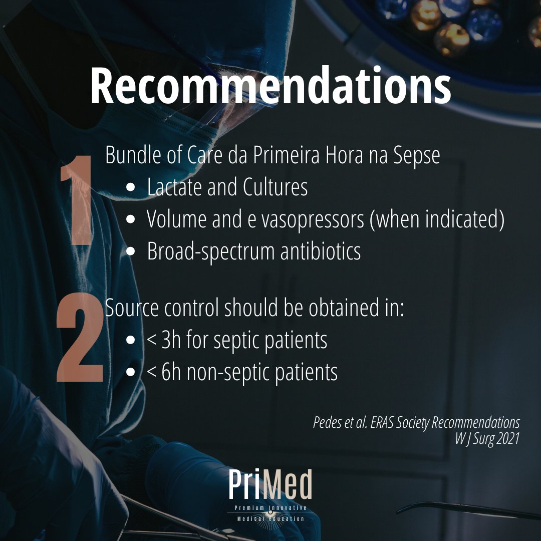 These are two recommendations provided by the ERAS statements Part 1 on how to best manage septic patients.