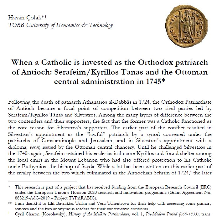 Proofs submitted and coming soon in the next issue of Collectanea Christiana Orientalia in open access🤓 One of the series of pieces that I will publish on the interaction between the Catholic clergymen & the Ottoman administration in the context of the Catholic-Orthodox rivalry.
