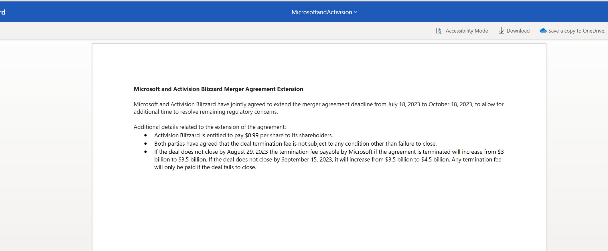 Microsoft Activision Merger Deadline Extended to October 18