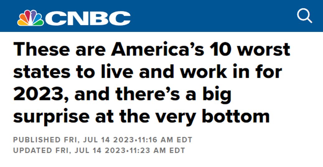 Top Secret on Twitter "CNBC’s annual ranking measures quality of life