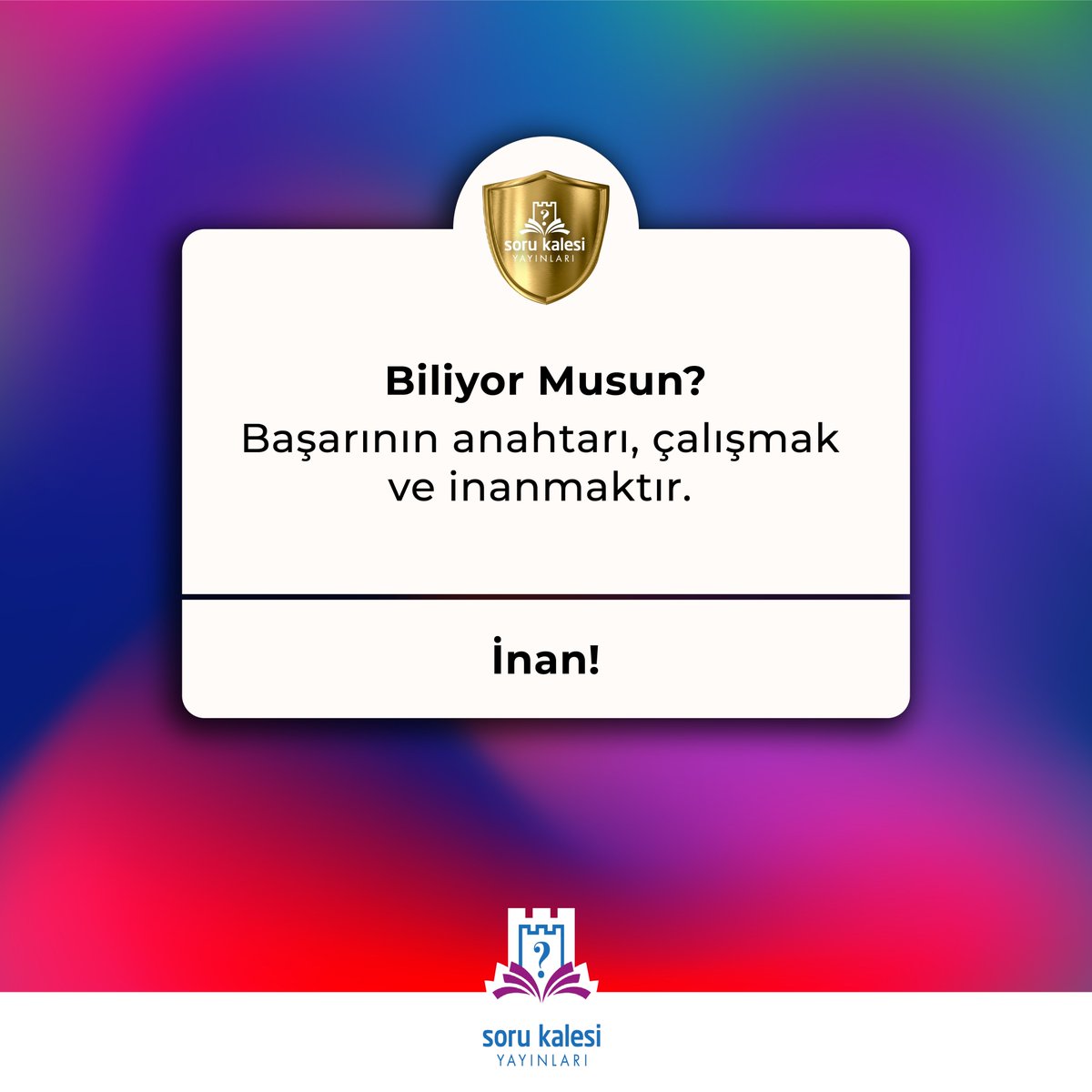 Başarı, iki güçlü kavramın birleşiminde yatıyor: Çalışmak ve İnanmak! Yüreğinizdeki tutkuyla çalışın ve hedeflerinize olan inancınızla ilerleyin. Azimle adım atın, başarı kapılarını size açacak.
#yks #motivasyon #önemlibilgiler