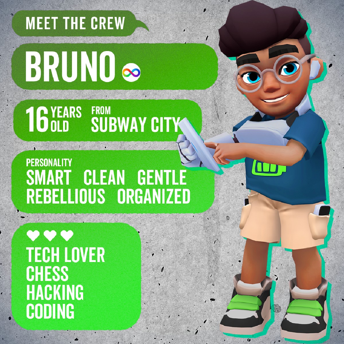 Subway Surfers on X: Get to know Bruno — he's the newest of the