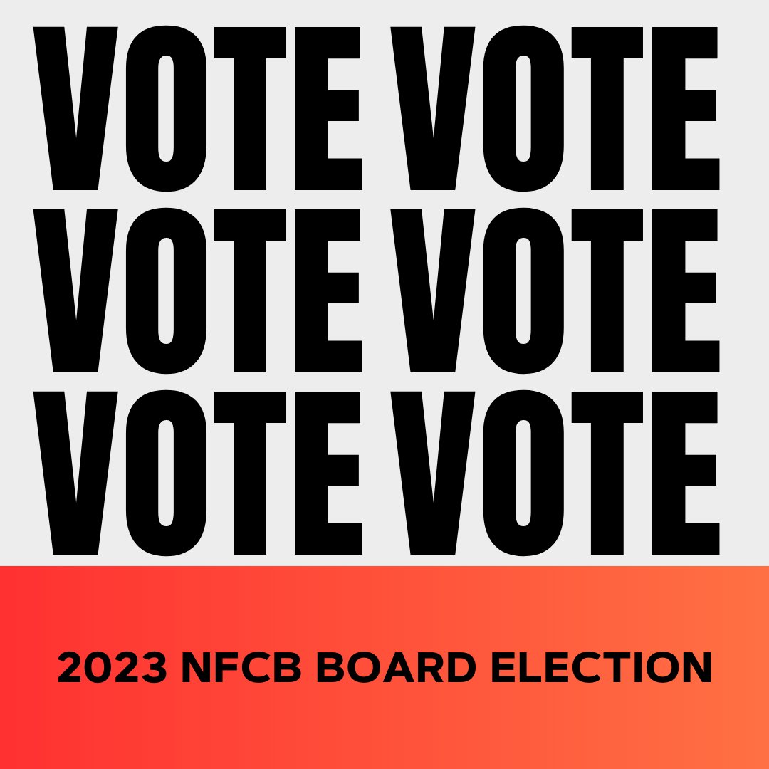 NFCB (@nfcb) on Twitter photo NFCB’s board elections are underway! Member stations received e-ballots on 7/12 and voting ends 8/15. Learn about the candidates and voting process here: buff.ly/3XVkcpt 
#nfcb #boardservice #communityradio NFCB’s board elections are underway! Member stations received e-ballots on 7/12 and voting ends 8/15. Learn about the candidates and voting process here: buff.ly/3XVkcpt 
#nfcb #boardservice #communityradio