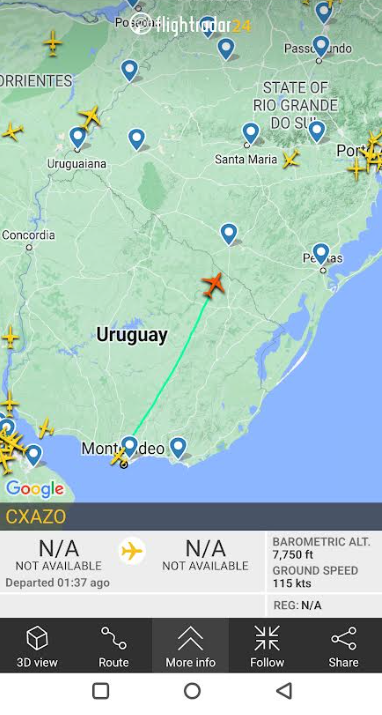 uavionix's tweet image. A first! CXAZO, a @TextronAviation Cessna 182, equipped with the uAvionix tailBeaconX, AV-30-C, and AV-Mag is flying from Uruguay to #OSH23 in Wisconsin, USA!

Track CXAZO on its journey and come visit us at Booth 3081!

#EAA #AirVenture