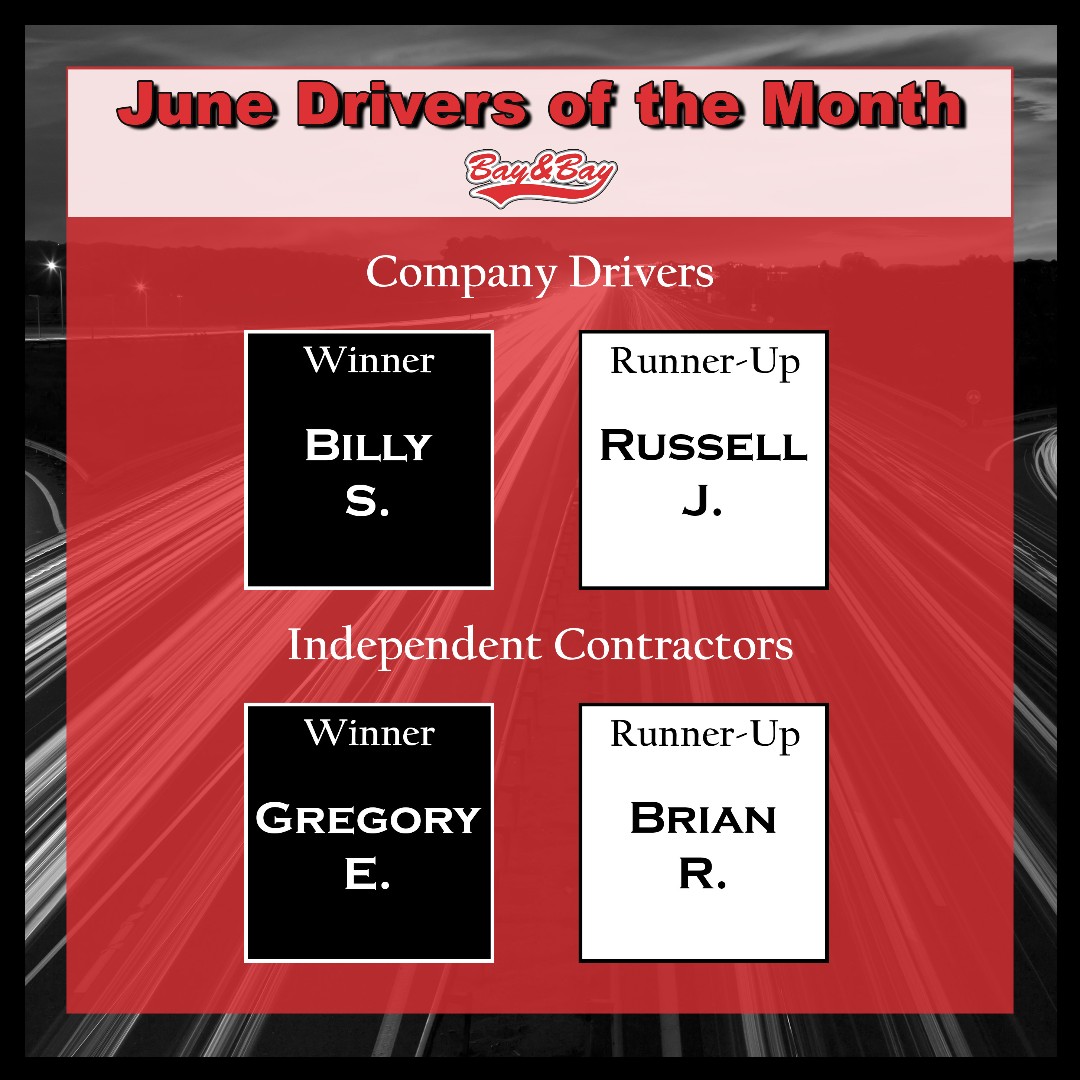 We're thrilled to congratulate our exceptional Drivers of the Month for June! 🚚✨ These drivers have consistently gone above and beyond to deliver top-notch service to our customers. Let's celebrate our outstanding drivers of the month! 🤝
🎉🏆