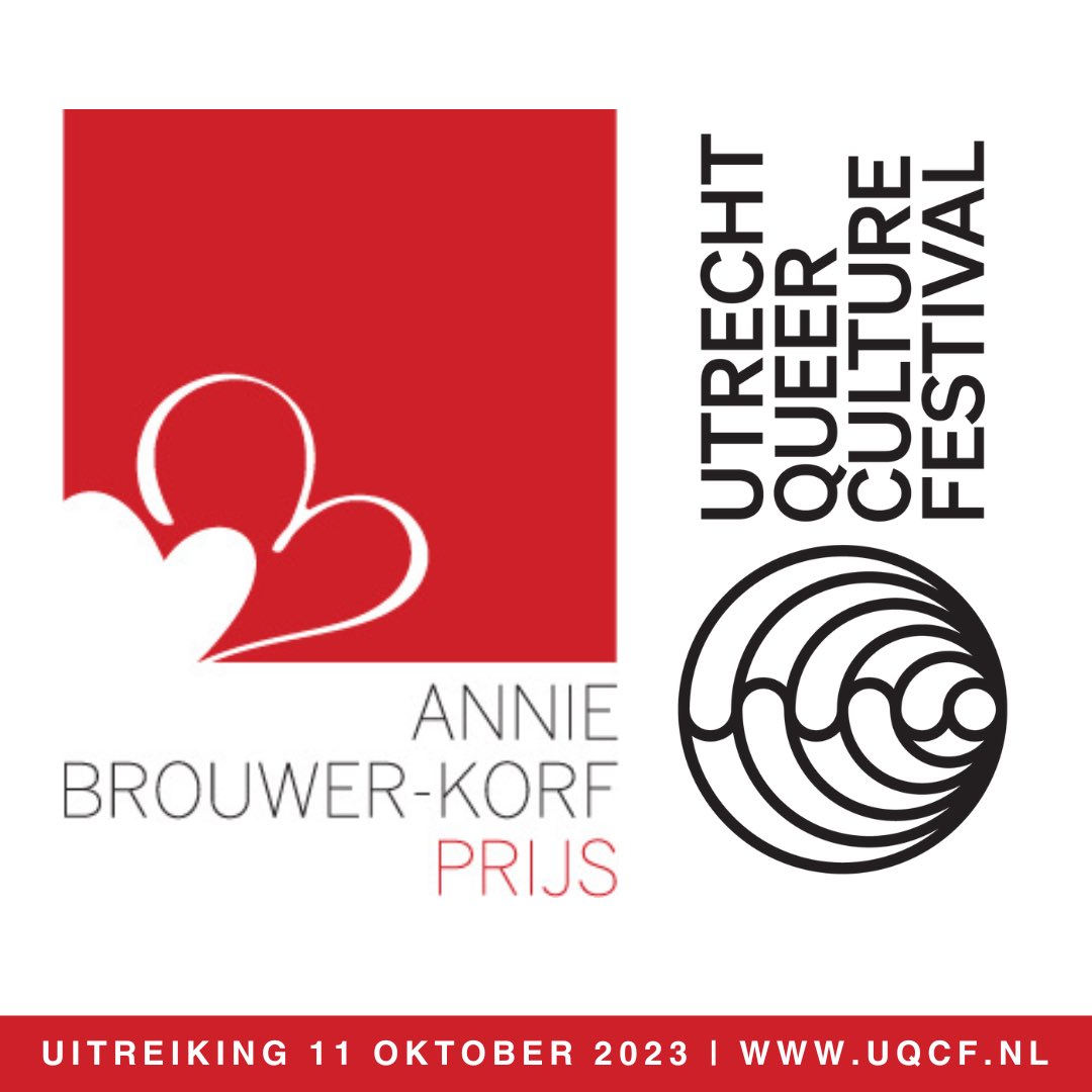 Ontzettend eervol dat wij als Utrecht Queer Culture Festival vanaf dit jaar de organisatie van de Annie Brouwer-Korf prijs op ons mogen nemen! Vanaf vandaag kunnen kandidaten worden voorgedragen voor de Annie Brouwer-Korf prijs 2023 🏆 Lees meer: uqcf.nl/annie-brouwer-…