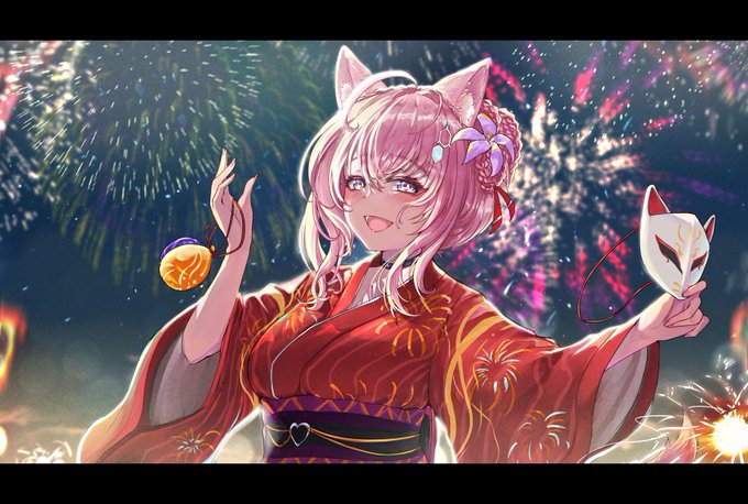 花火 #こよりすけっち