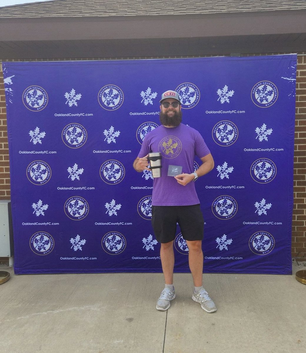Congrats to Brad, who won a $50 gift card at the last halftime show of the <a href="/OaklandCountyFC/">Oakland County FC</a> season! 

What a FUN season it was! We are so proud to be the title sponsor of this fantastic team of soccer players. We can't wait for next season. 💜⚽