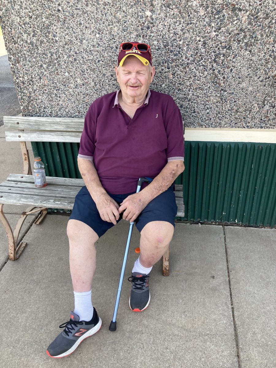 ECALB's tweet photo. Look who was in attendance at our games yesterday at Casper Park. Long- time and we mean really long-time ECALB supporter Marsh Krueger. Thanks for your support Marsh! https://t.co/QjHhW3xYgL