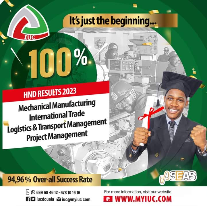 It's just the beginning...
Our 100% in HND results 2023

#iucdouala #examens #exams2023  #exam
