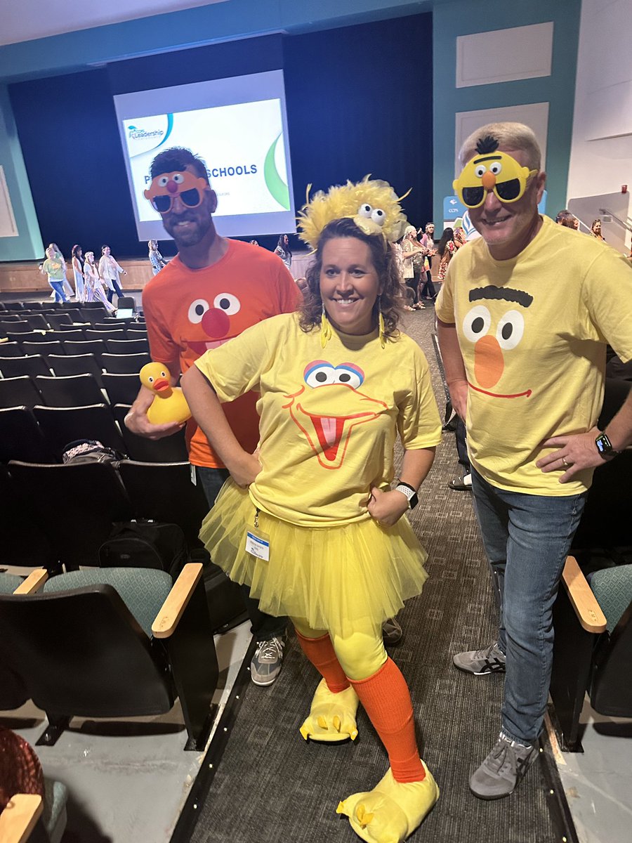 oms_bulldogs's tweet photo. “Can you tell me how to get to Oakridge Street”? Well, yes we can.  Day 2 of CCPS Leadership Conference … Decades Day! #CCPSLeadershipConference 
#OMSPROUD https://t.co/VPHRf7MPla