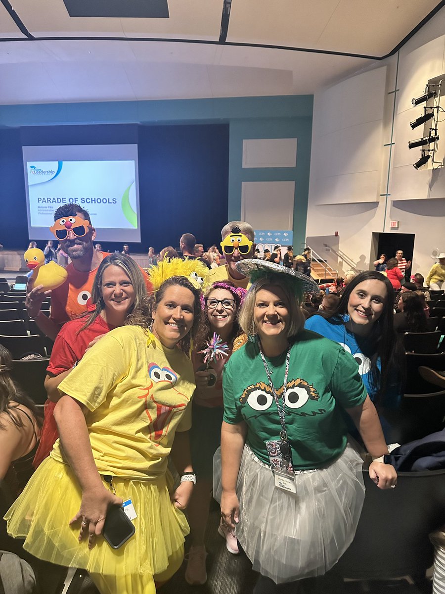 oms_bulldogs's tweet photo. “Can you tell me how to get to Oakridge Street”? Well, yes we can.  Day 2 of CCPS Leadership Conference … Decades Day! #CCPSLeadershipConference 
#OMSPROUD https://t.co/VPHRf7MPla