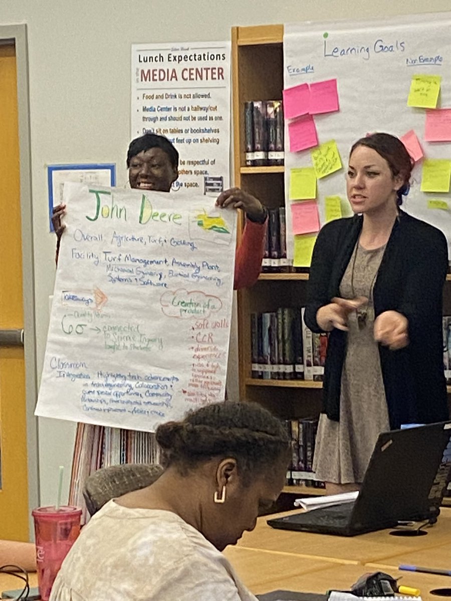 #WakeEdSummerSTEM participants discussing their immersion experience with @JohnDeere @WCPSS