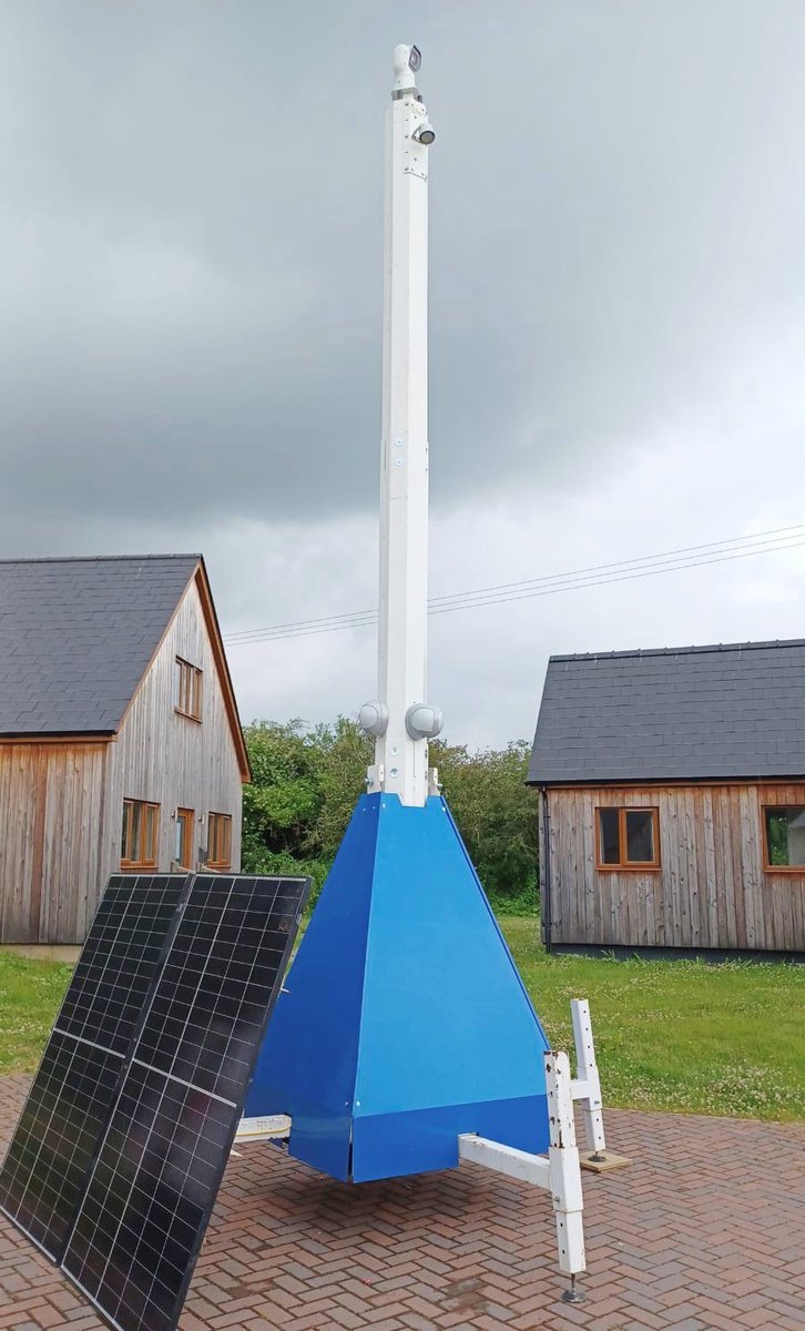 Our state-of-the-art Ultra Solar CCTV tower, being installed at one of our client's property by our Midlands team. This tower is highly efficient as it charges its inbuilt battery pack through energy delivered by our very own custom-made panels, without compromising any features!