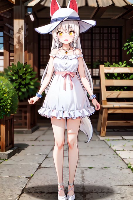 AI描きプログラムでオイナリサマの私服姿を作ってみました #けものフレンズ #AIイラスト #AIArtwork 