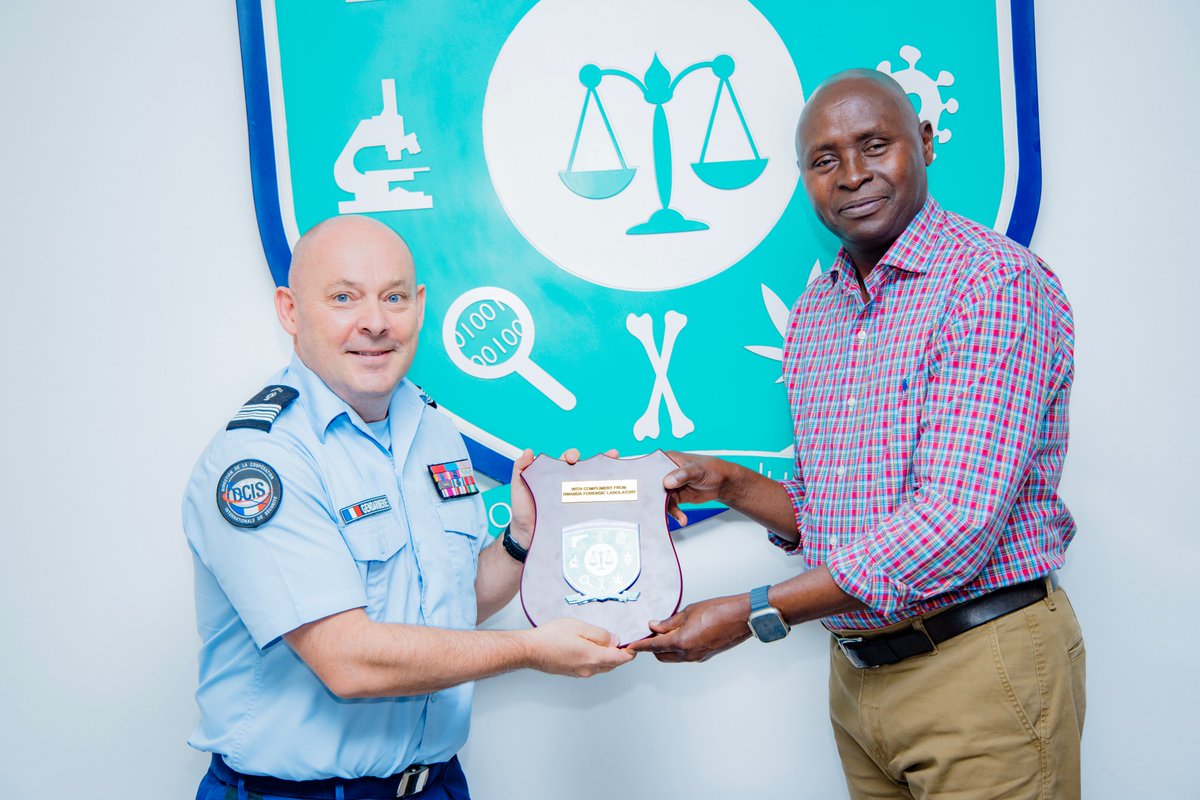 ForensicsRwanda's tweet photo. Today,RFL Director General received French Homeland security Attaché to Rwanda at the Embassy of French Col Laurent LESAFFRE in his office.Their discussions focused on forensic collaborations between RFL and French institutions.The Director General presented forensic services offered by the institution.Col Laurent LESAFFRE appreciated the step of RFL in the development of forensic practice.He also introduced key areas of partnerships.