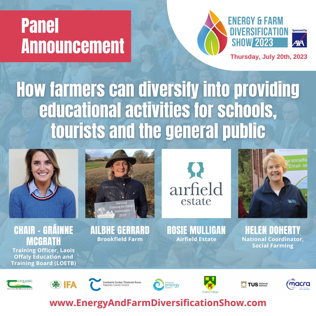 How farmers can diversify into providing educational activities for schools, tourists and the general public 🗓️Tomorrow - Thursday, 20th July 📍@GurteenCollege, Co. Tipperary View catalogue here: bit.ly/44HBDfo Pre-register here: bit.ly/3Wvc5iq @ailbheg