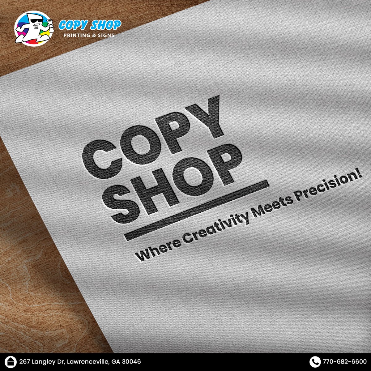We're not just about ink on paper. We're about fostering a creative community where ideas flourish and dreams become reality.
.
.
#copyshop #copyshopprinting #printing #designing #doortag #printingservices #design #designer #printshop #shirtprinting #WednesdayMotivation
