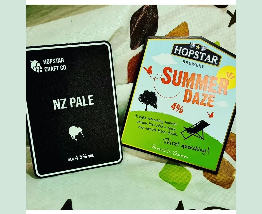Delivering to pubs this week ...

Specials
HOPSTAR CRAFT - NZ PALE 4.5% 
SUMMER DAZE 4.0%

Core ales
Lancashire Gold 4.0%
Off t'Mill 3.9% 
Smokey Joe's Black Beer 3.9%
JC 4.1% 
Dark Knight Mild 3.9% 
Lush 4.0%

☎️ 07933 590159 
📧 hopstarbrewery@hotmail.com
