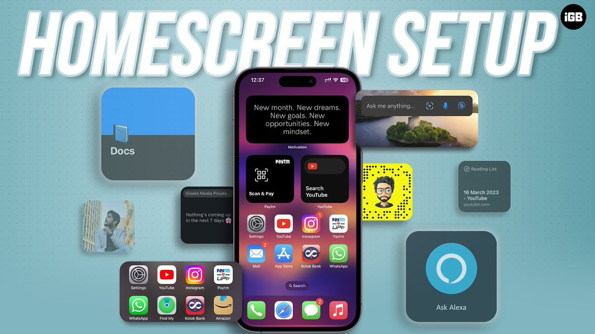 igeeksblog's tweet photo. The Ultimate Guide to Customizing Your iPhone Home Screen with Widgets, App Icons, Wallpapers, and More.
Watch Now: https://t.co/gkprhaAxfh
#Homescreensetup #iPhoneHomescreen https://t.co/zzZ6CctSA5