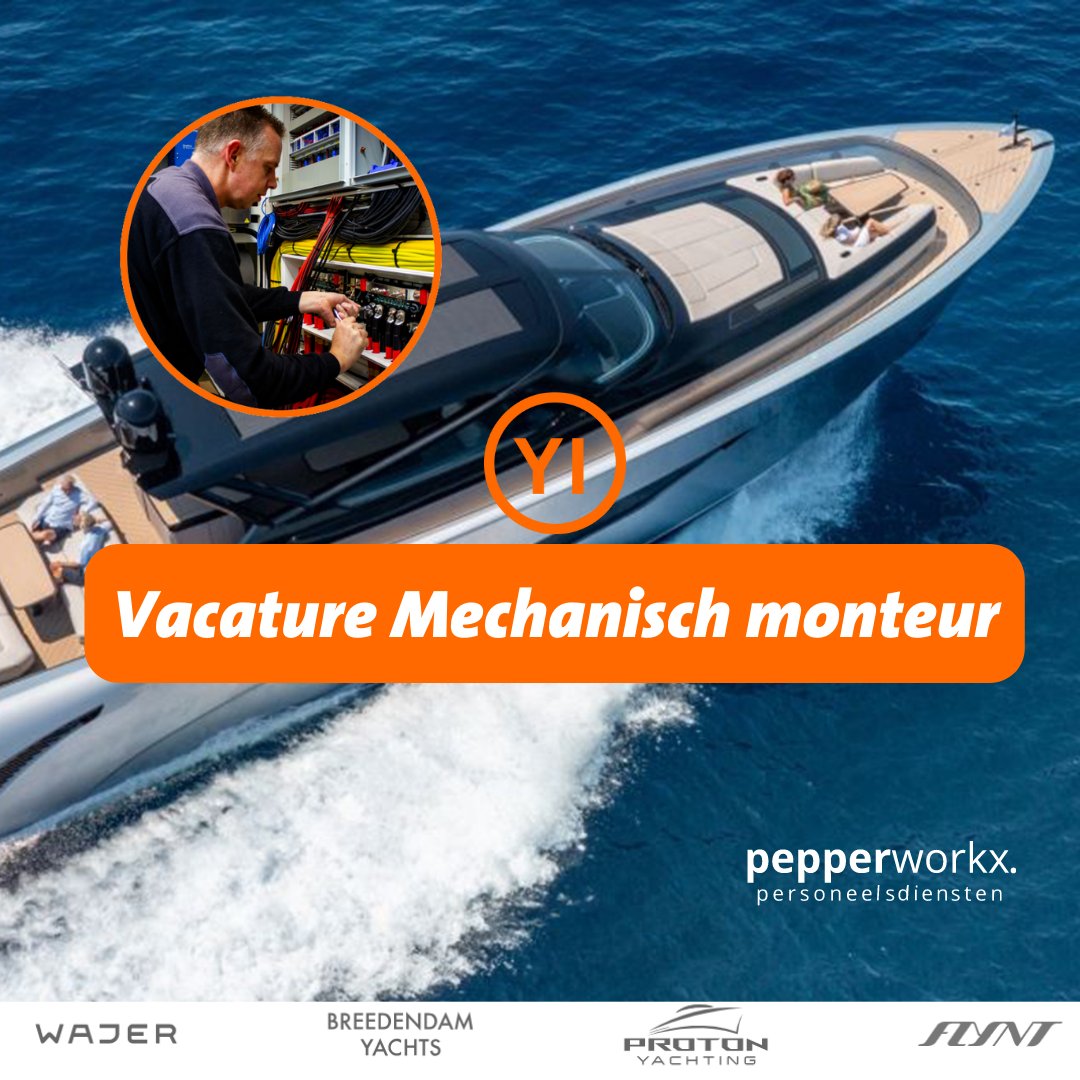 Ben jij die zelfstandige monteur die zijn hand niet omdraait voor een slimme technische oplossing? Dan zijn wij benieuwd naar jouw motivatie! #vacature #lemmer #yachtinstall #wajer77 #mechanisch #monteur