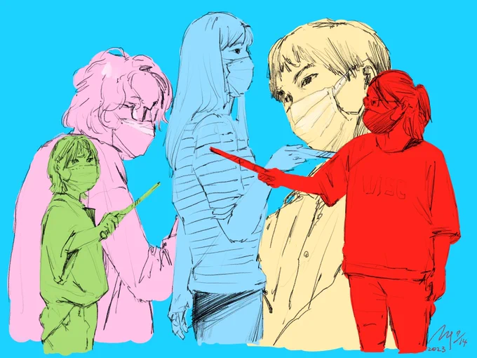 学生をモデルに描いた。 テーマは魔法の杖。