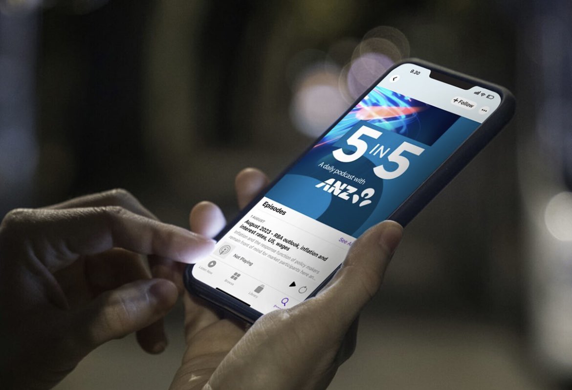 ANZ launches daily markets podcast: 5 in 5 with ANZ

bit.ly/ANZ5in5