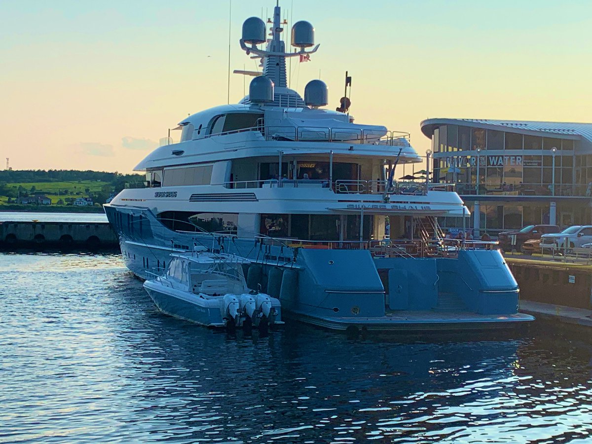 mcquesview's tweet image. Silver Shalis superyacht docked in Sydney, Nova Scotia this evening. Built in 2010 and cost $40  million. Owned by Larry Silverstein. #yacht #sydney #capebreton #NovaScotia #superyacht
