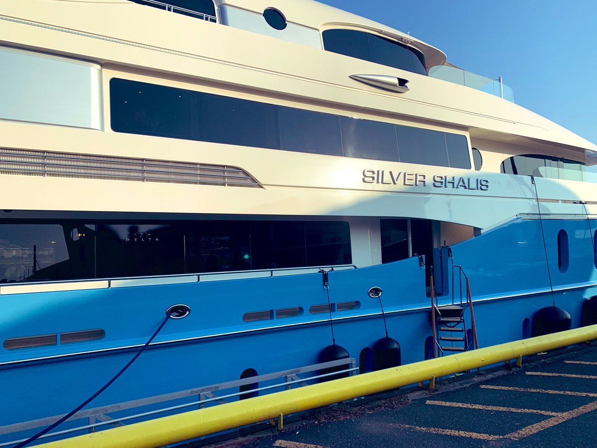 mcquesview's tweet image. Silver Shalis superyacht docked in Sydney, Nova Scotia this evening. Built in 2010 and cost $40  million. Owned by Larry Silverstein. #yacht #sydney #capebreton #NovaScotia #superyacht