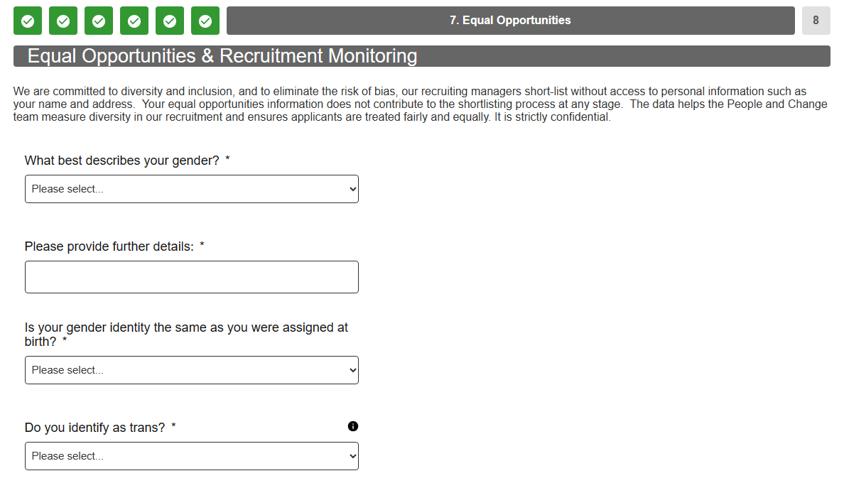 @V_and_A @Furmadamadam Hi @v_and_a @tristramhuntva @EHRC @EHRCChair @KishwerFalkner @KemiBadenoch @GEOgovuk The 'Equal Opportunities & Recruitment Monitoring' in your job application says it helps you 'measure diversity in our recruitment and ensures applicants are treated fairly and equally'. 1/29