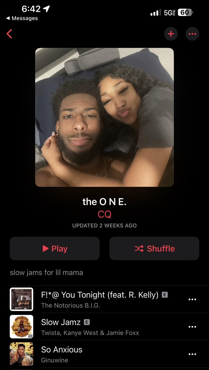 It be the little cute things.. made a whole playlist for me 🥹🥹💙 he said it’s songs that remind him of me😩
