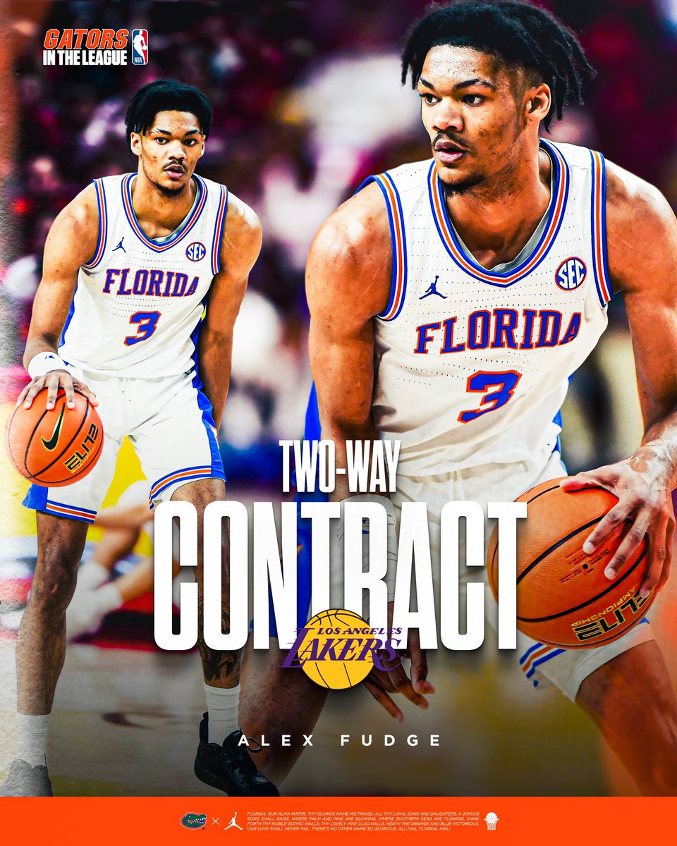 doing things 🔏 congrats to our guy @iam_AlexFudge on the 2-way contract 🐊 #GoGators | @Lakers
