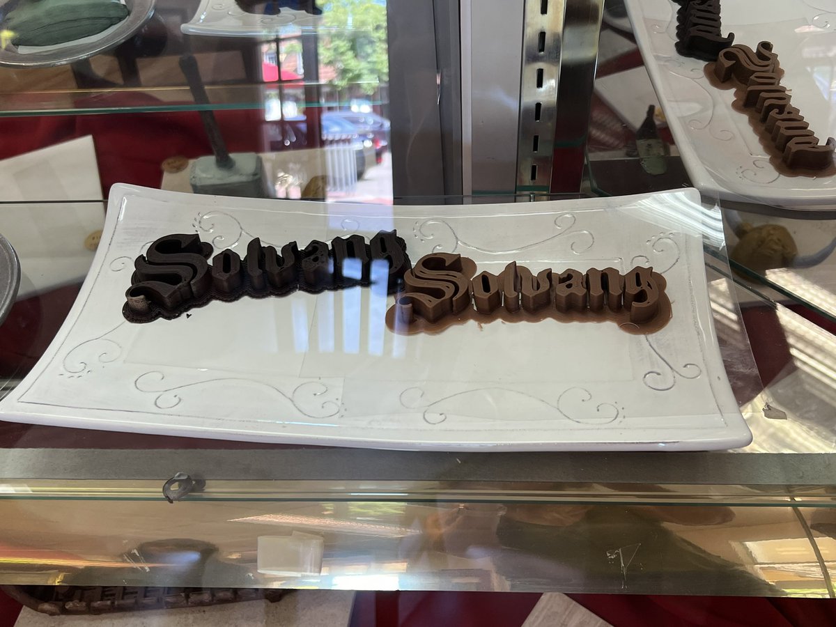 3 D printed chocolate! #solvang