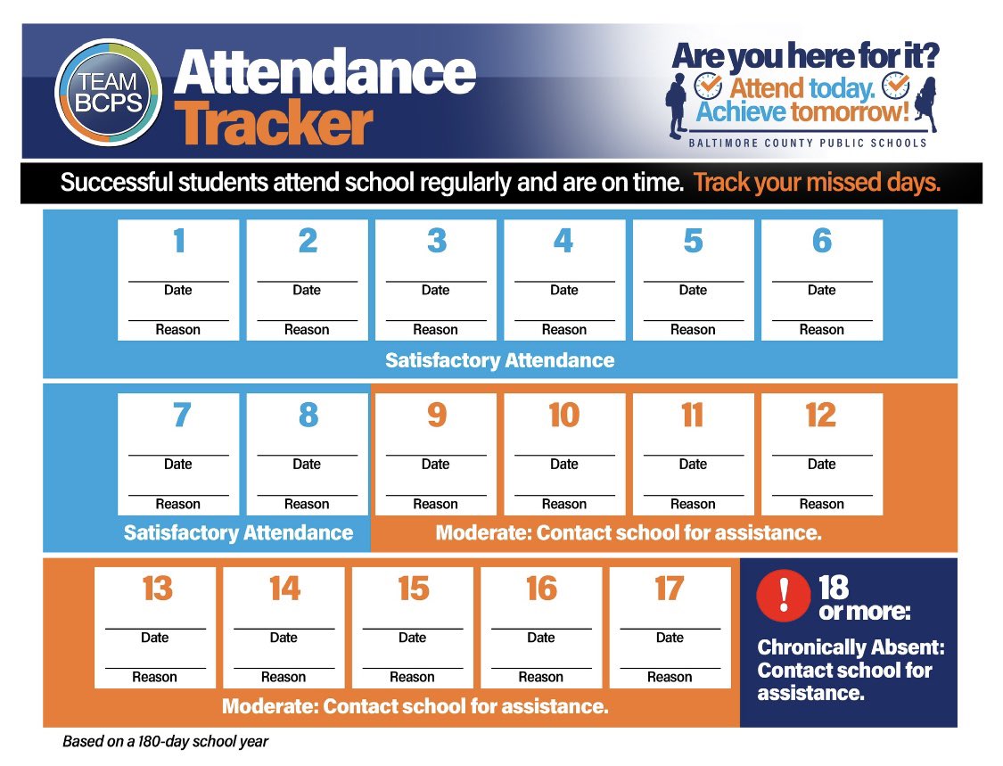 BCPS-PPW (@bcps_ppw) on Twitter photo Stay tuned for details about <a href="/BaltCoPS/">Baltimore County Public Schools</a> 23-24 attendance campaign, HERE FOR IT! Promoting the importance of regular school attendance & helping families to remove barriers to attending are key. Check out this new tool to help families track S absences. Stay tuned for details about <a href="/BaltCoPS/">Baltimore County Public Schools</a> 23-24 attendance campaign, HERE FOR IT! Promoting the importance of regular school attendance & helping families to remove barriers to attending are key. Check out this new tool to help families track S absences.